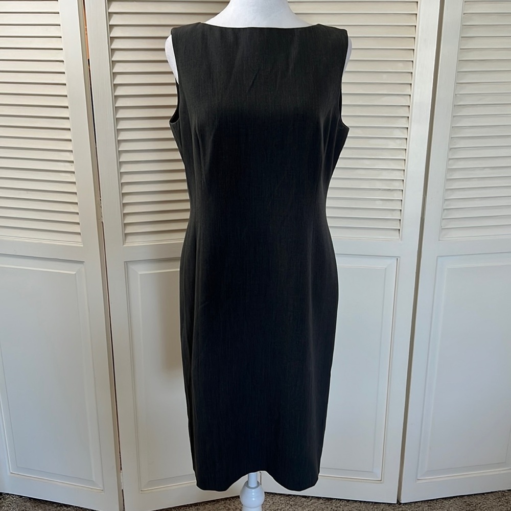 Classsiques Entier gray sheath dress with backslit